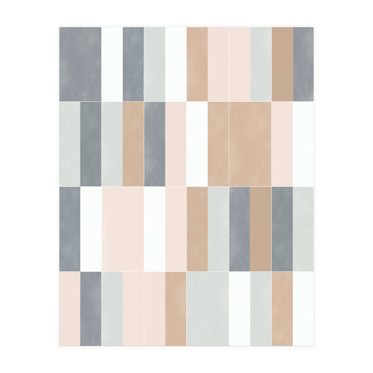 Muted Pastel Tiles 02 (Print Only)