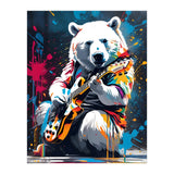 Polar Bear Playing Guitar, Graffiti (Print Only) thumbnail