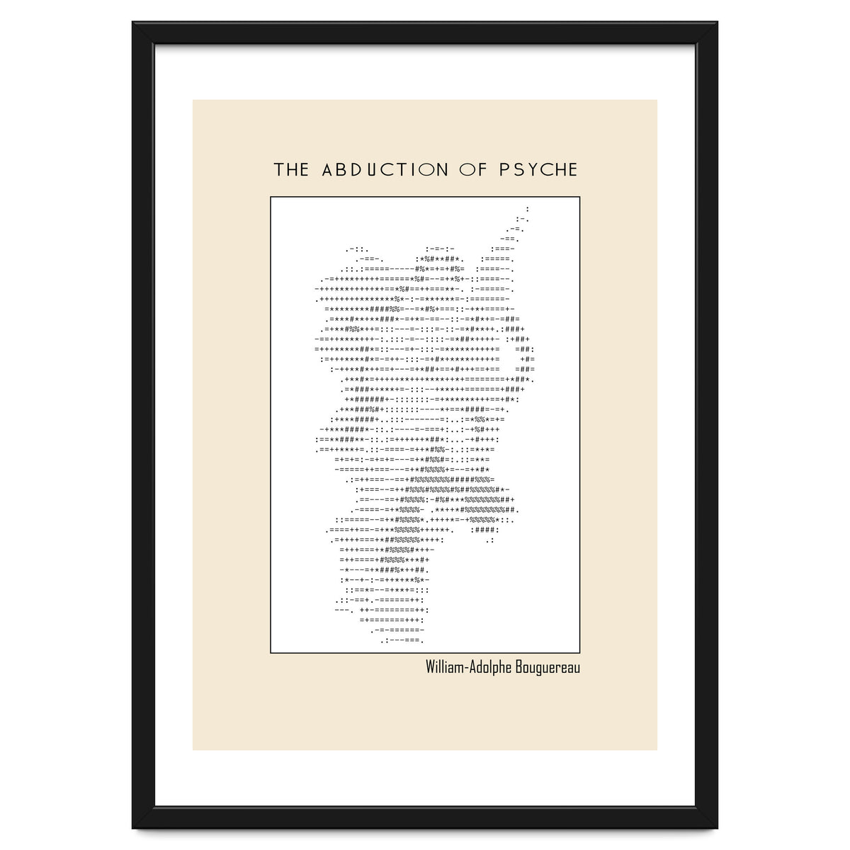 The Abduction of Psyche (1895) – William-Adolphe Bouguereau (ascii art)