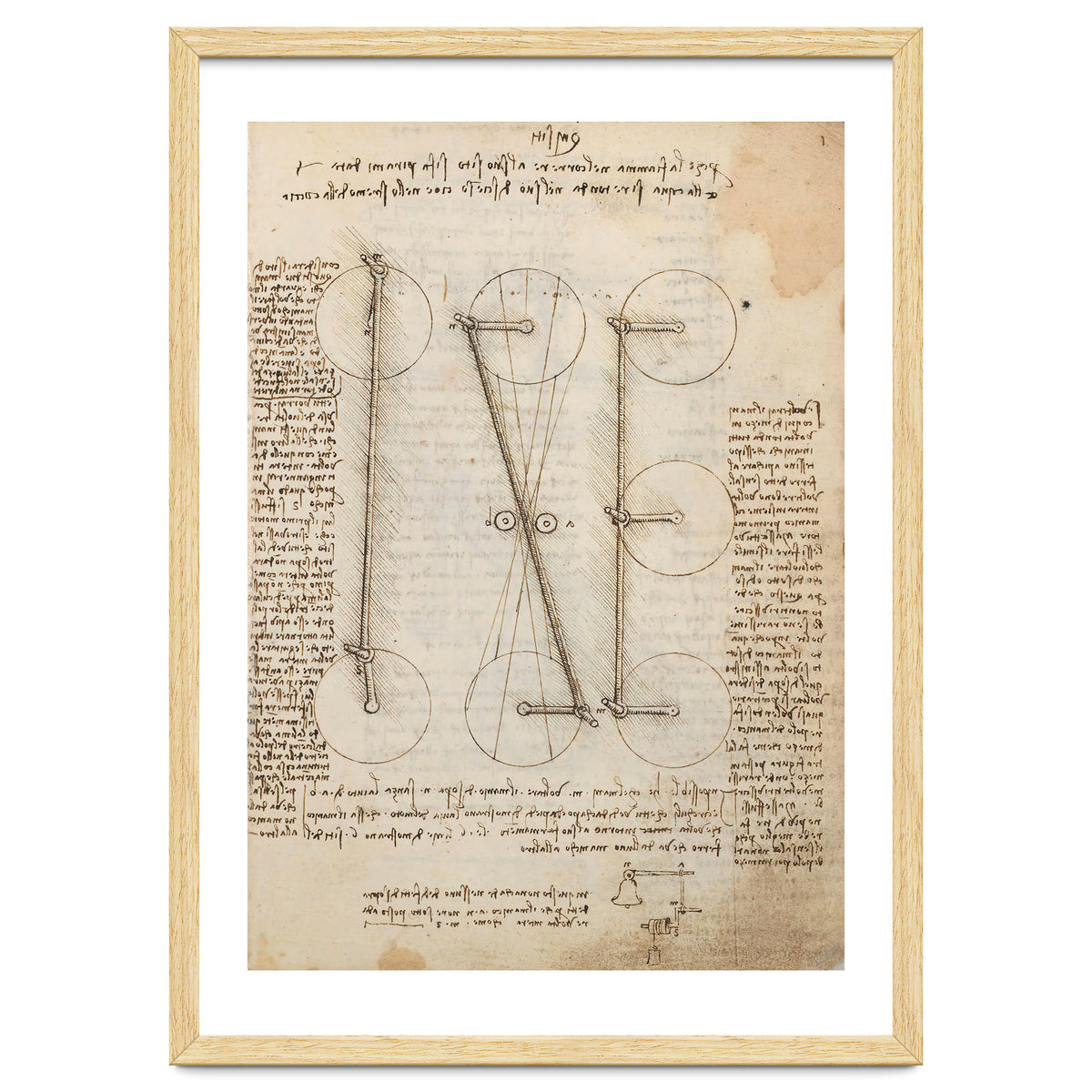 Folio f 1r. Codex Madrid I (Ms. 8937) "Treaty of statics and mechanics", 192 folios with 384 page...