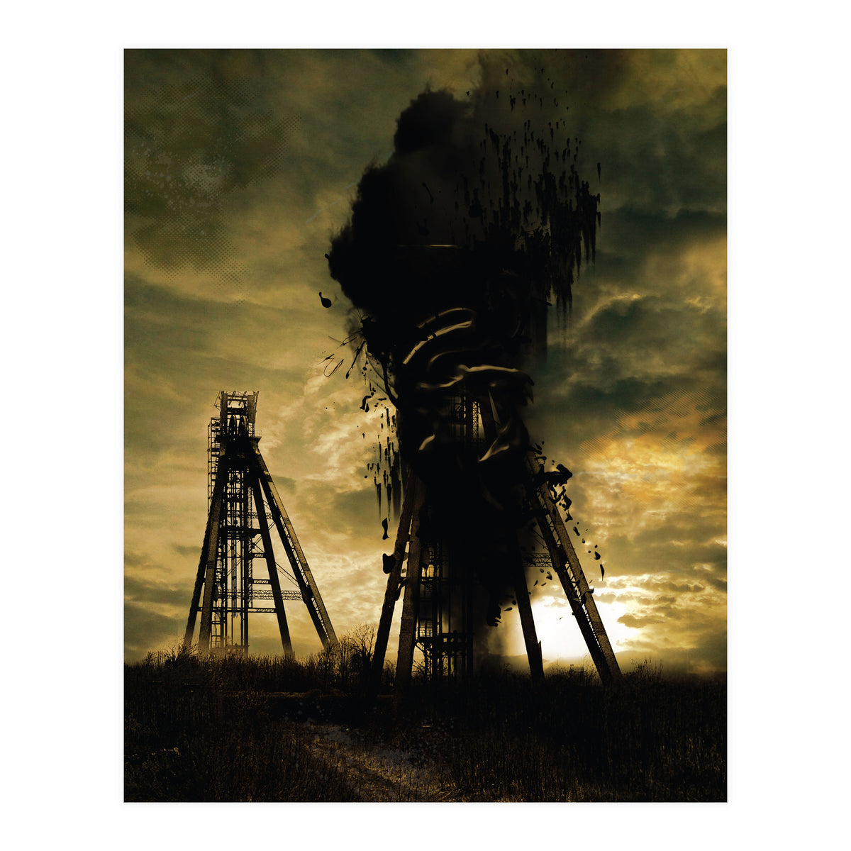 Oil Gusher Collage (Print Only)