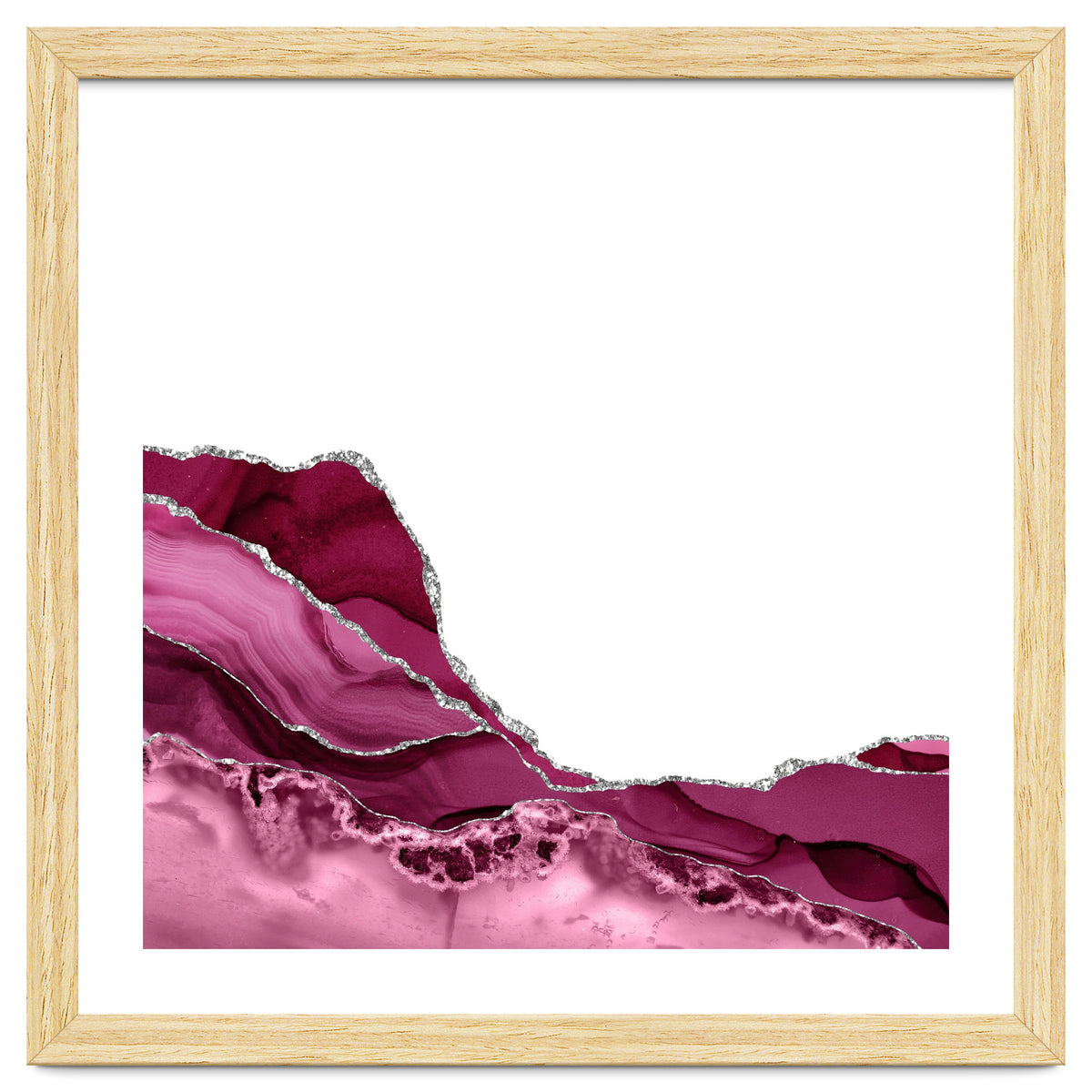 Burgundy & Silver Agate Texture 09