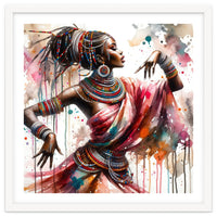Watercolor African Dancer #1