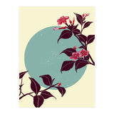Pink flowers on a blue moon (Print Only) thumbnail