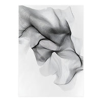 Abstract Black And White Flowing Lines Forming Organic Shapes And Forms (Print Only)