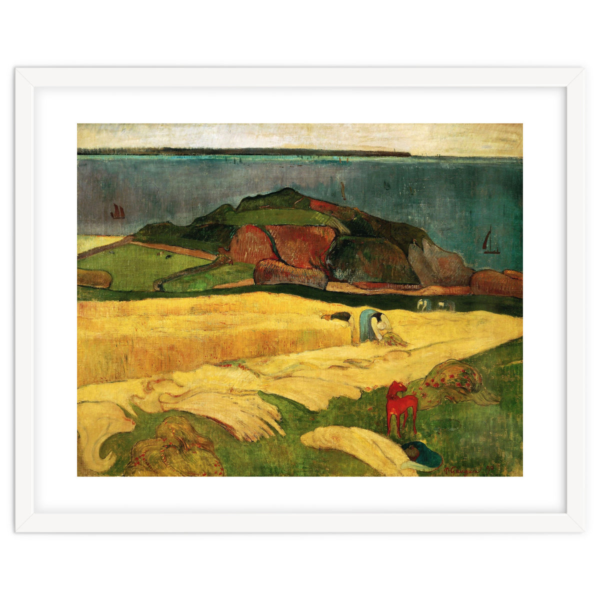 Paul Gauguin / 'Seaside Harvest', 1890, Oil on canvas, 92 × 73 cm.