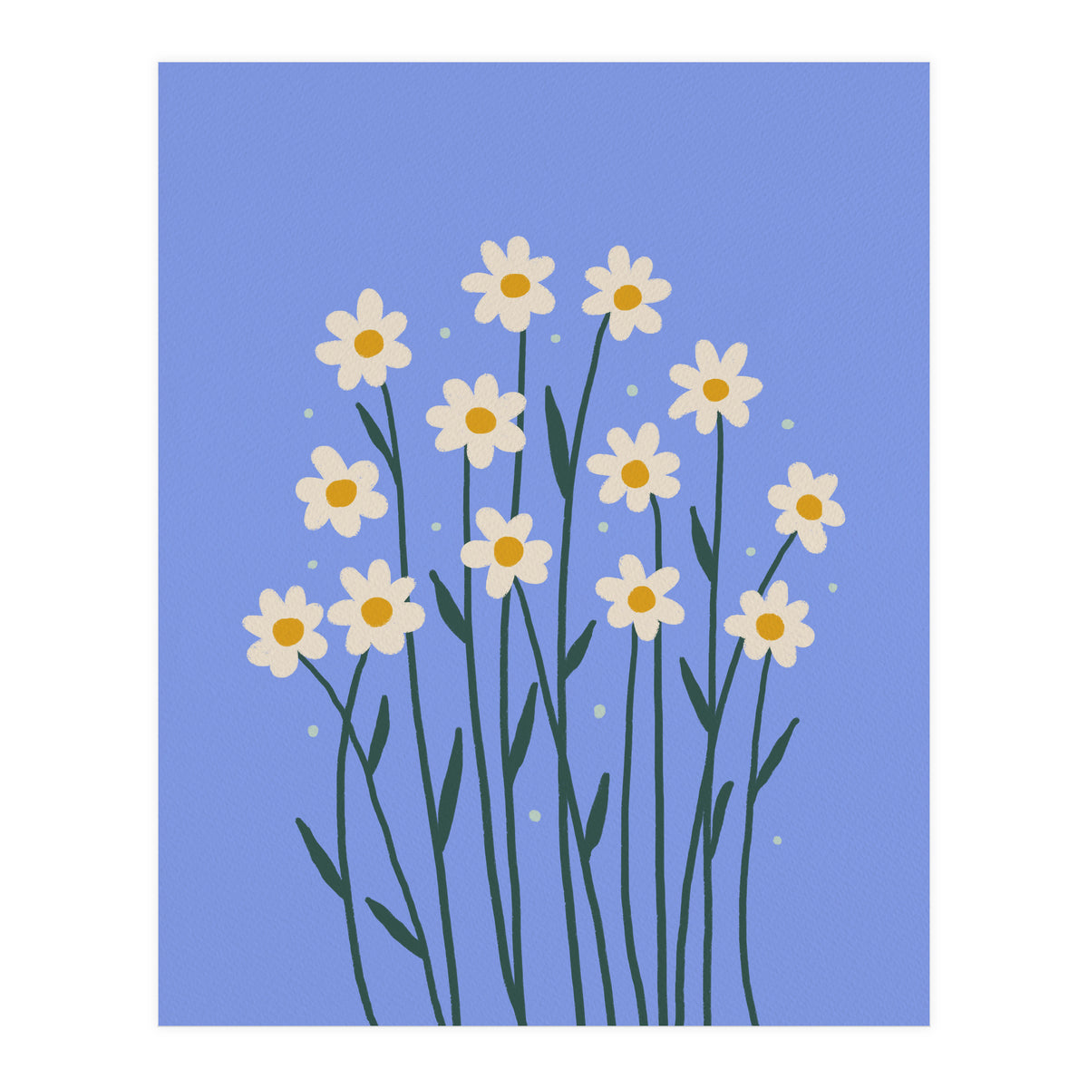Simple Daisies - periwinkle (Print Only)