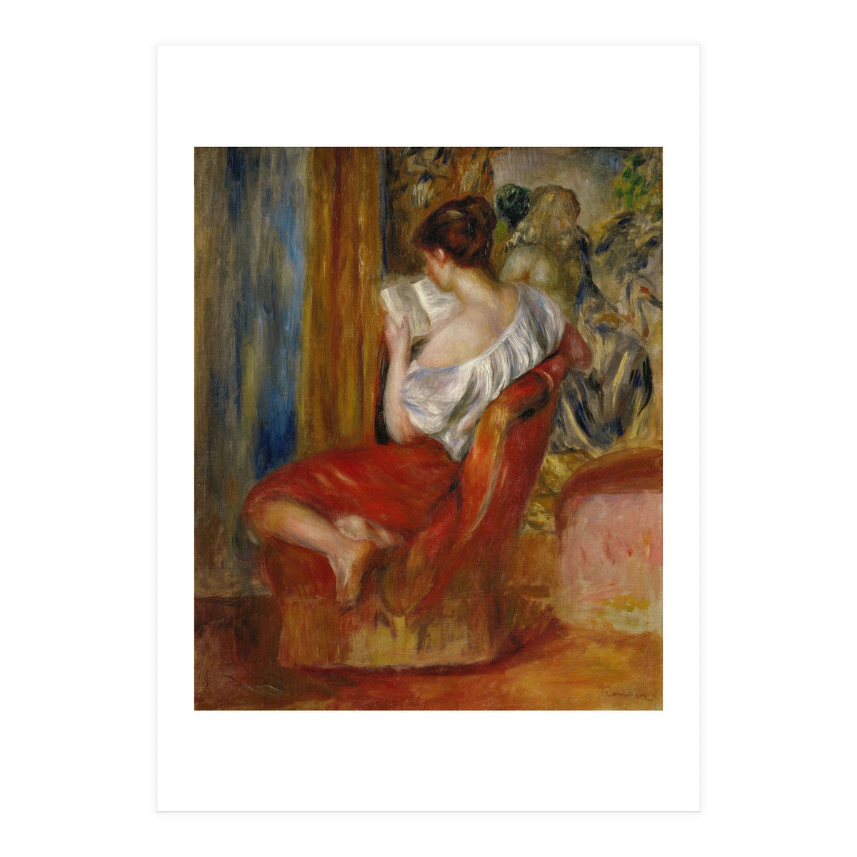 La liseuse-reading woman, around 1900. Oil on canvas, 56 x 46 cm. (Print Only)
