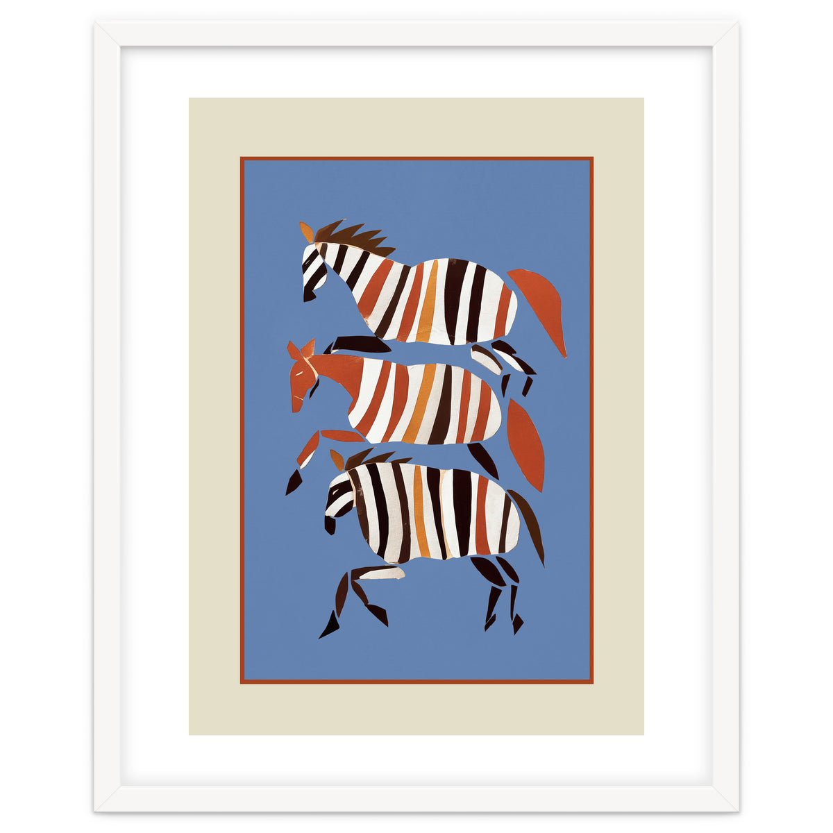 Striped Running Horses