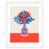 Poppies in a vase - red and blue thumbnail