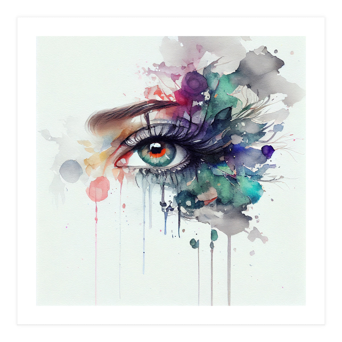 Watercolor Woman Eye #5 (Print Only)