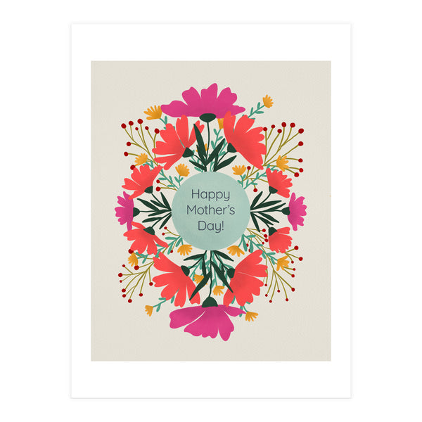 Happy mother's day floral design (Print Only)