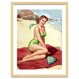 Smiling Pinup Sexy Girl On The Beach thumbnail