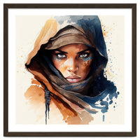 Watercolor Tuareg Woman #1