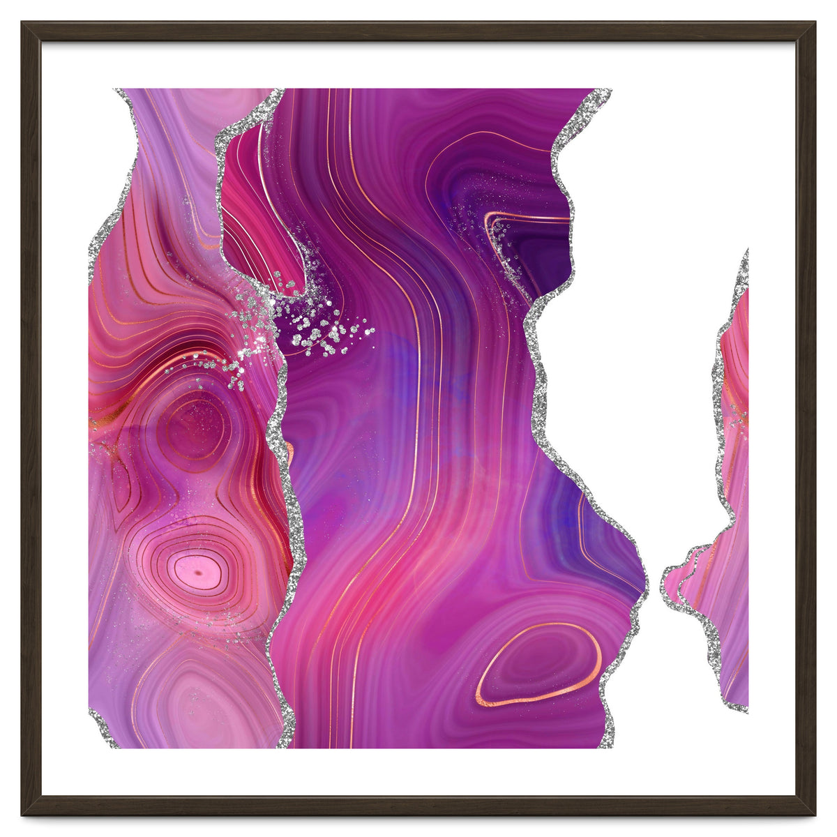 Magenta & Silver Agate Texture 05
