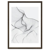 Abstract Black And White Flowing Lines Organic Form thumbnail