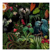 Moody Botanical Midnight Jungle Birds (Print Only)