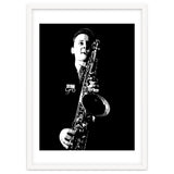 Stan Getz American Jazz Saxophonist in Grayscale thumbnail