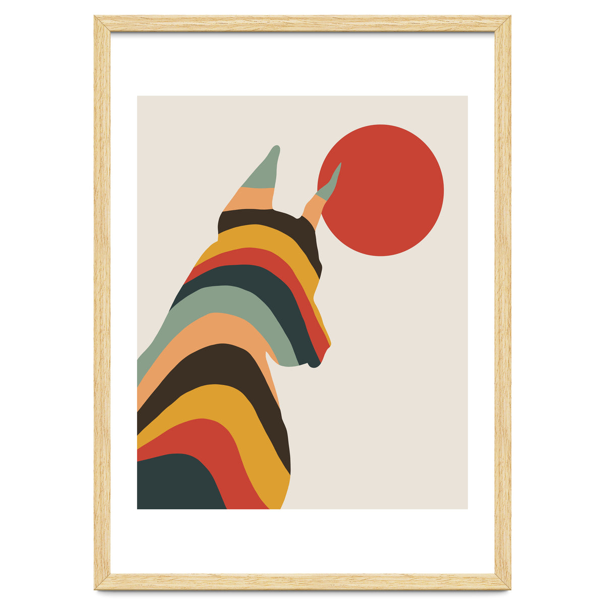 Dog Years, Rainbow Bohemian Animal, Pets Rise Dogs Retro, Eclectic Contemporary Solo