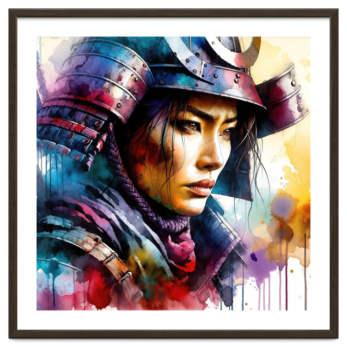 Samurai Asian Warrior Woman Portrait