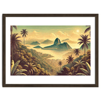Vintage Brazil, Rio De Janeiro Tropics Poster