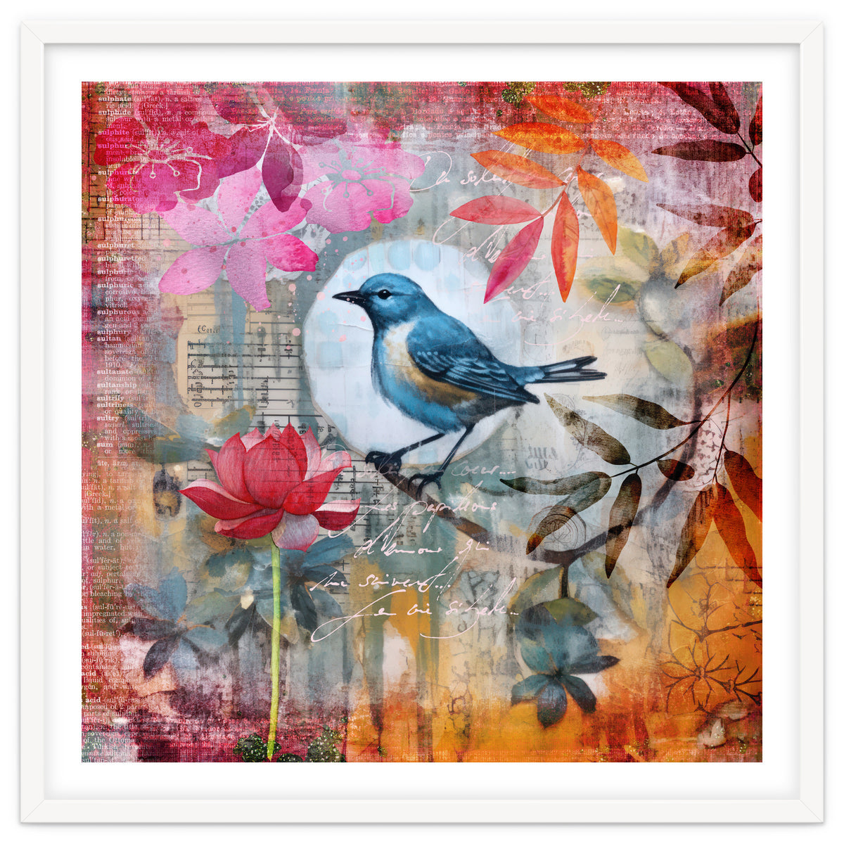 Bird Colorful Collage