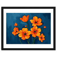 Orange Blue Flower