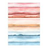 Watercolour Abstract Stripes Red Blue (Print Only) thumbnail