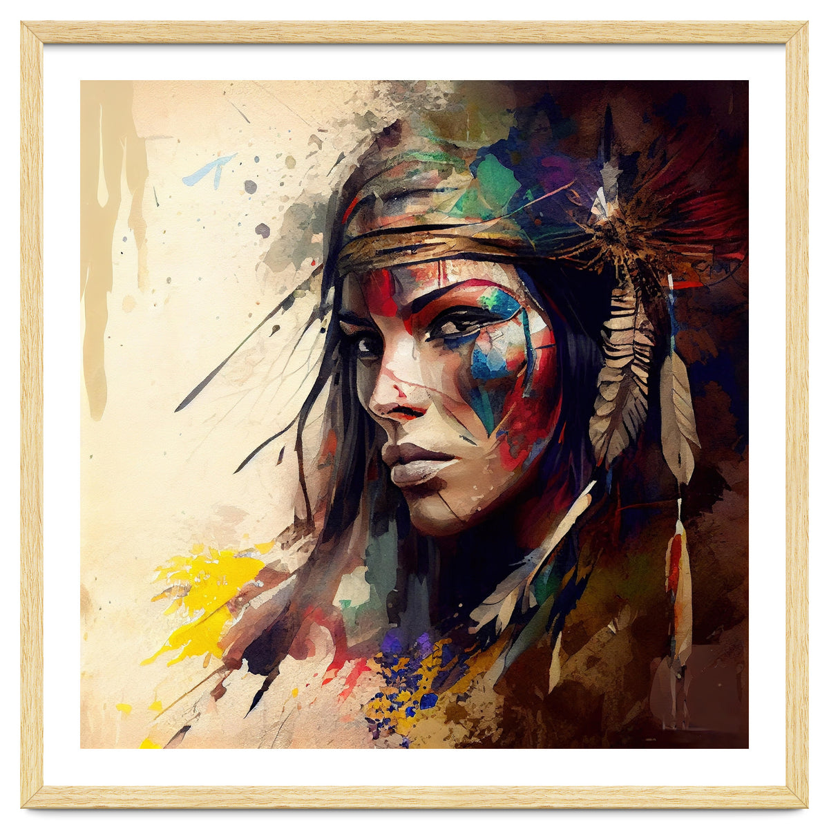 Powerful American Native Warrior Woman #4