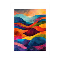Abstract Rainbow Mountain Landscape (Print Only)