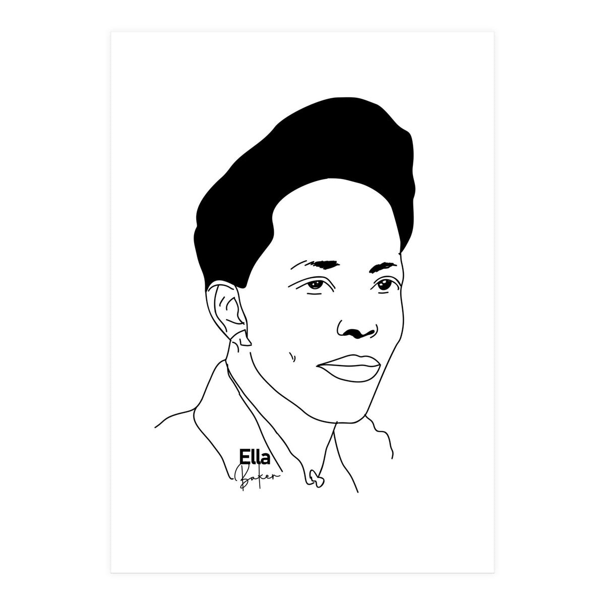 Ella Baker African-American Civil Rights Activist (Print Only)