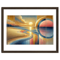 Sundown Serenity Scene In Art Deco