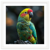 Vibrant Amazon Parrot Perched On A Branch