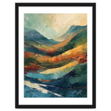 Textured Impasto Mountain Valley Landscape thumbnail