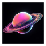 Neon Nebula Planet: Surreal Cosmic Illustration (Print Only) thumbnail