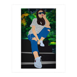 A Girl Sitting On A Step (Print Only) thumbnail
