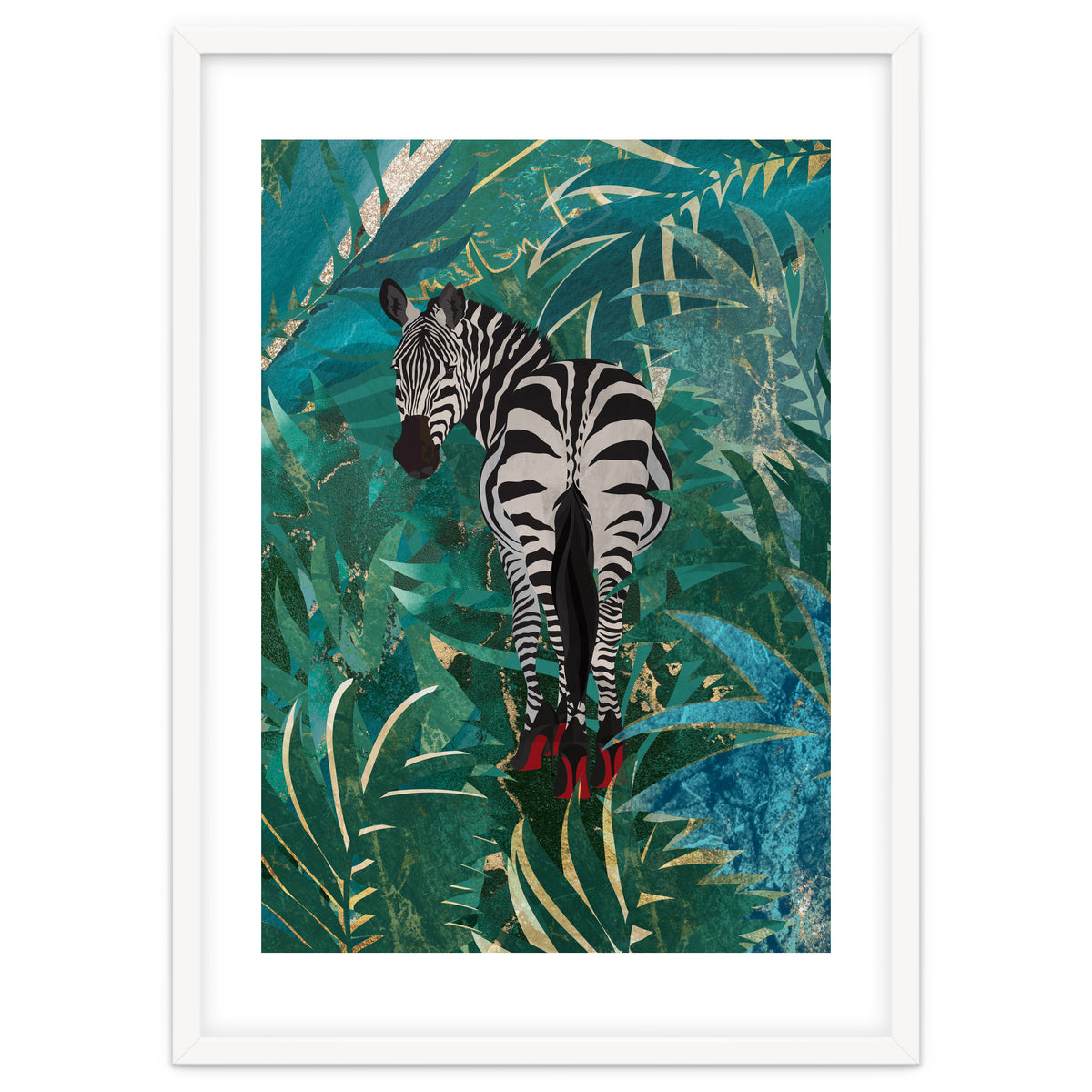 Zebra in the Jungle Heels