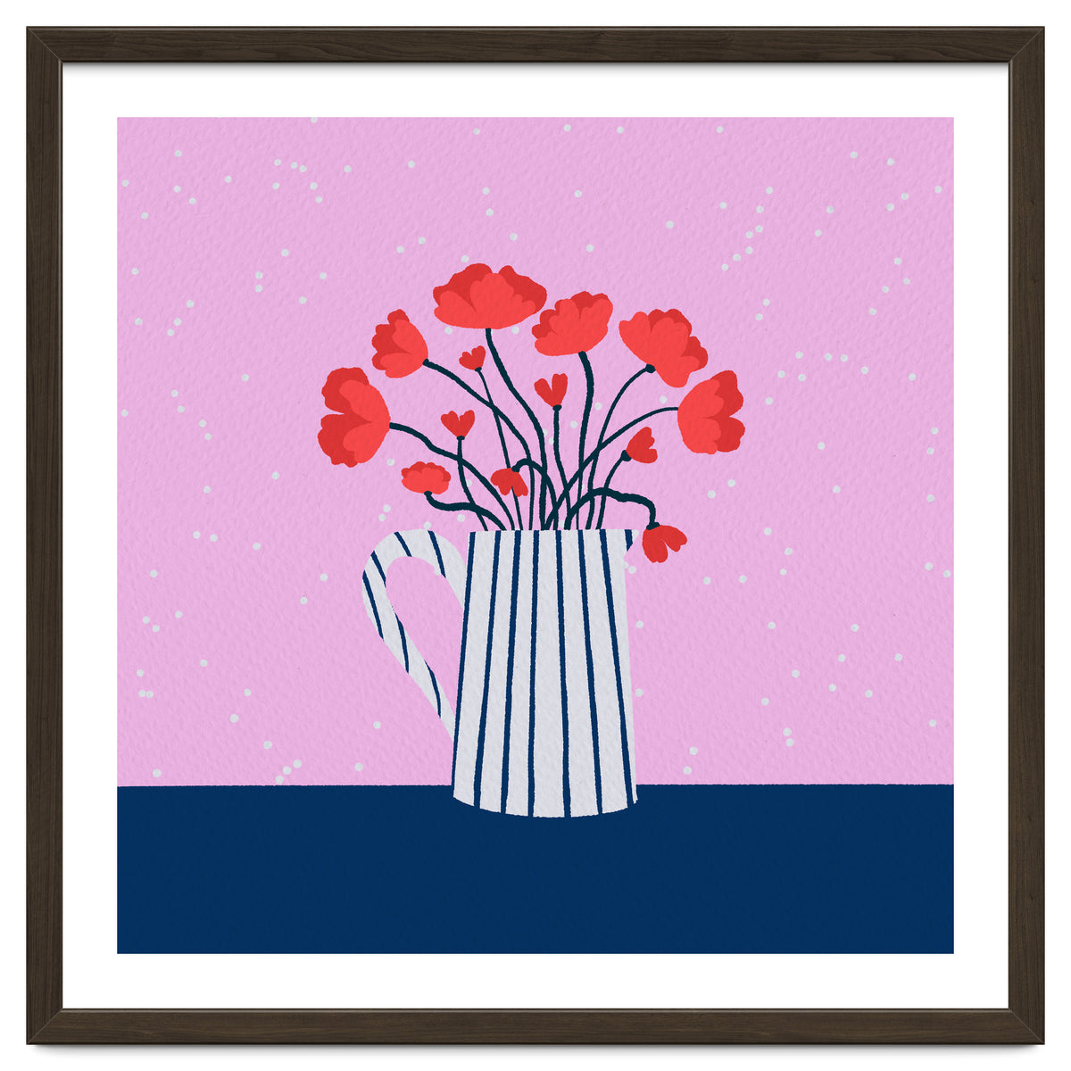 Poppies – pink and blue