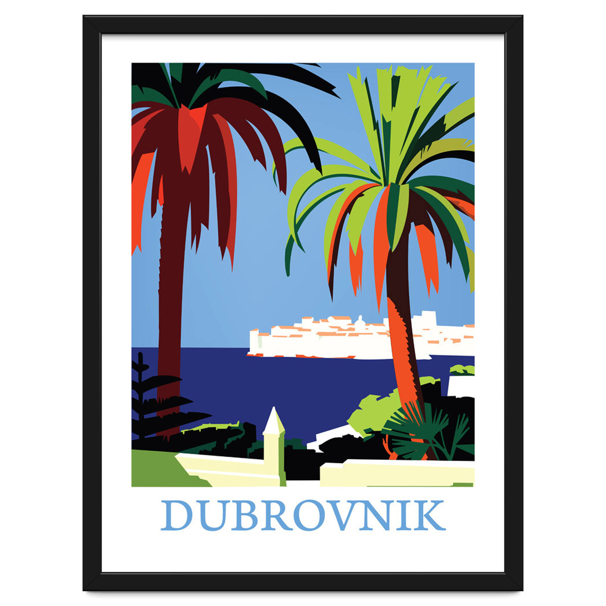 Dubrovnik, The Fortress and Palm Trees