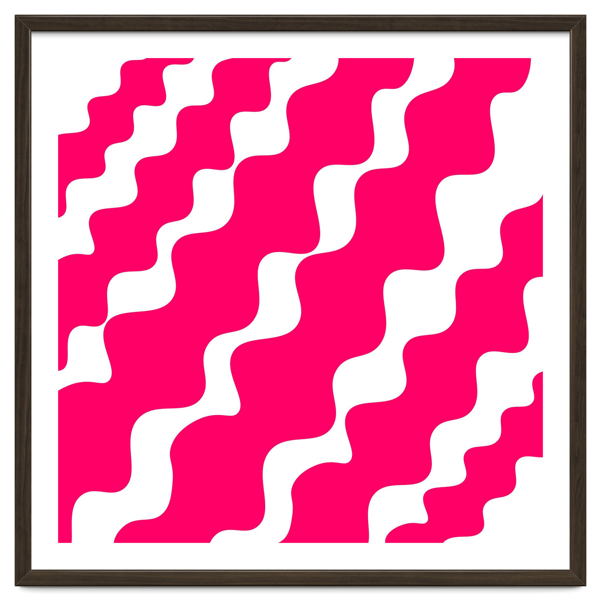 Slanting Pink Wavy Pattern