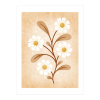 Vintage Beige Daisies (Print Only)