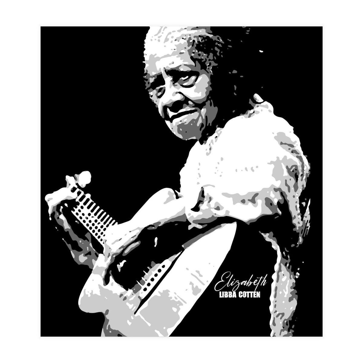 Elizabeth Cotten Folk and Blues Musician Legend (Print Only)