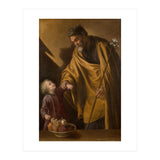 Sebastián Martínez / 'Saint Joseph with the Christ Child'. Ca. 1650. Oil on canvas. (Print Only) thumbnail