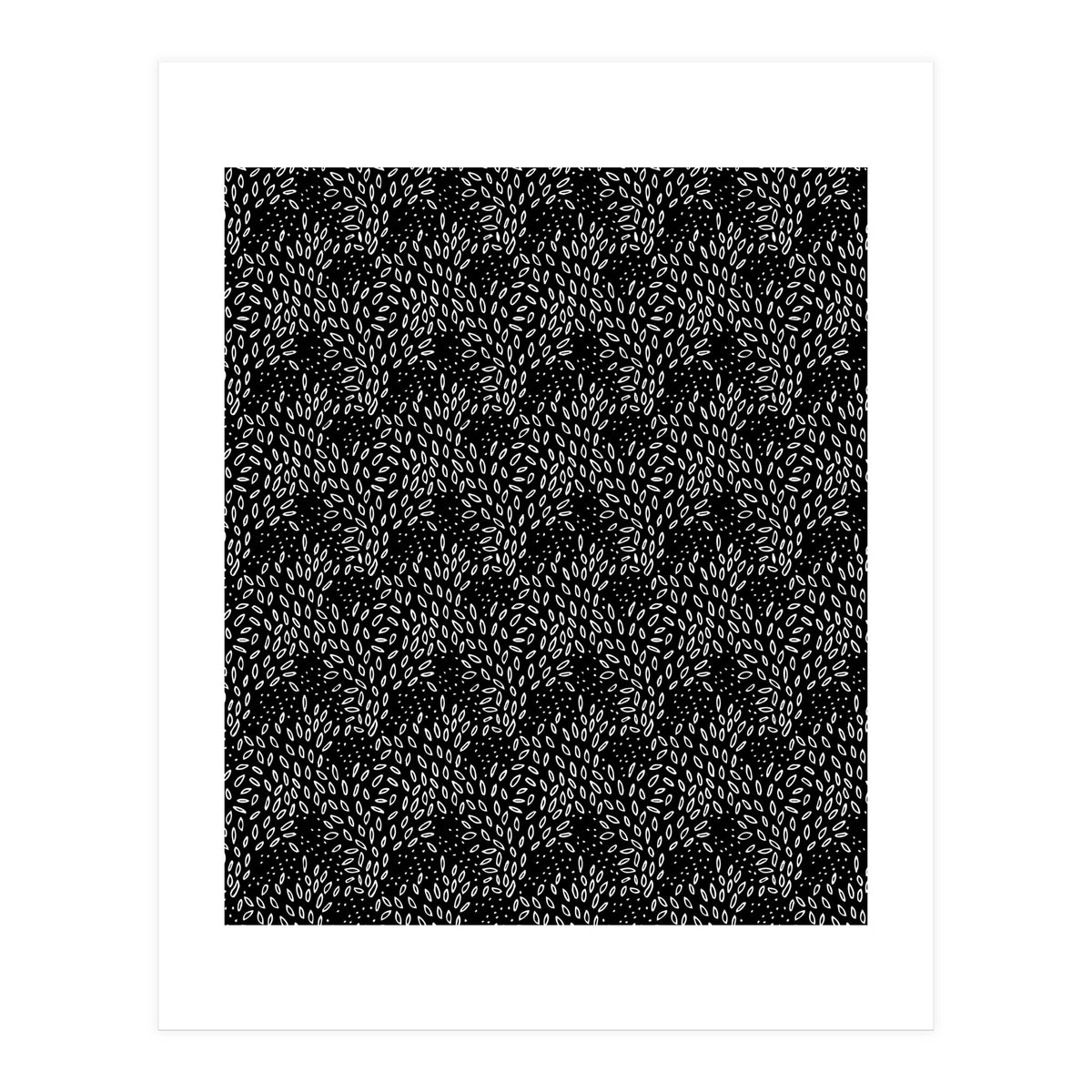 Black Floral Pattern (Print Only)