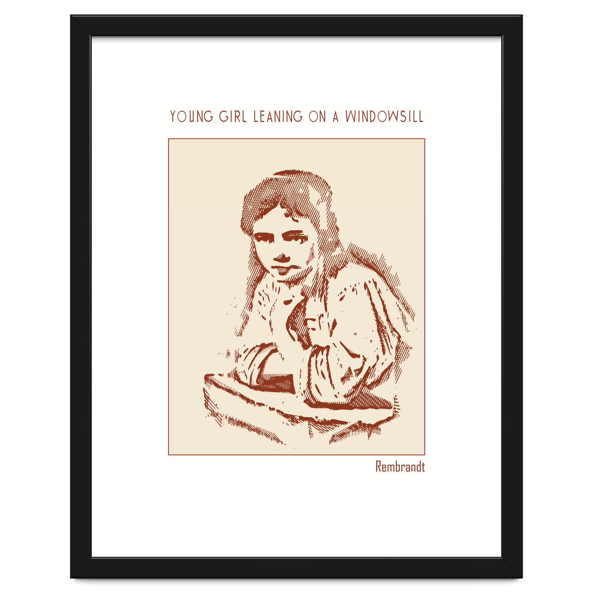 Young Girl Leaning On A Windowsill – Rembrandt Harmenszoon Van Rijn