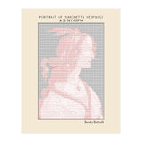 Portrait of Simonetta Vespucci as Nymph – Sandro Botticelli (ascii art)  (Print Only) thumbnail