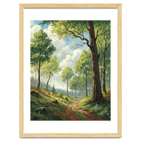 Vibrant Summer Forest Landscape Painting