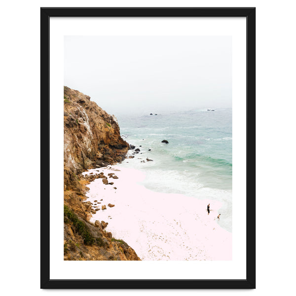 Pink Trails, Beach Tropical Travel Ocean Pastel Digital Art, Photography Sea Scenic Nature Landscape