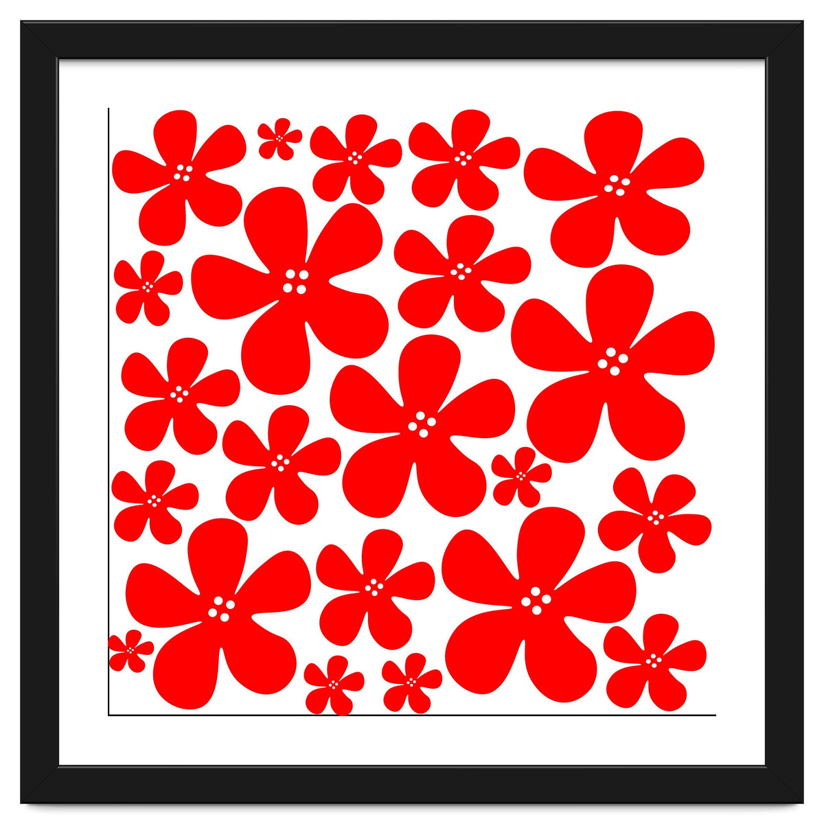 Red Flowers Pattern