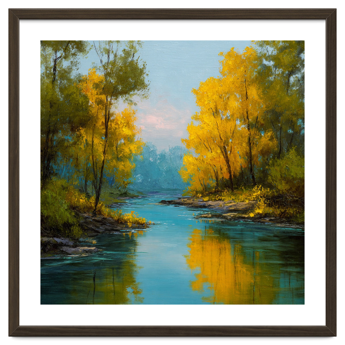 Serene Autumn River Landscape